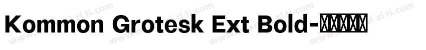 Kommon Grotesk Ext Bold字体转换